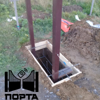 Закладной элемент для откатных ворот